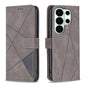 Magnetic Buckle Rhombus Texture Leather Phone Case