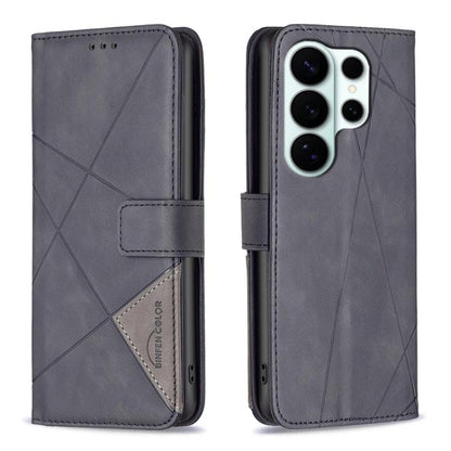 Magnetic Buckle Rhombus Texture Leather Phone Case