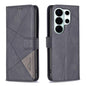 Magnetic Buckle Rhombus Texture Leather Phone Case