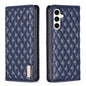 Diamond Lattice Magnetic Leather Flip Phone Case