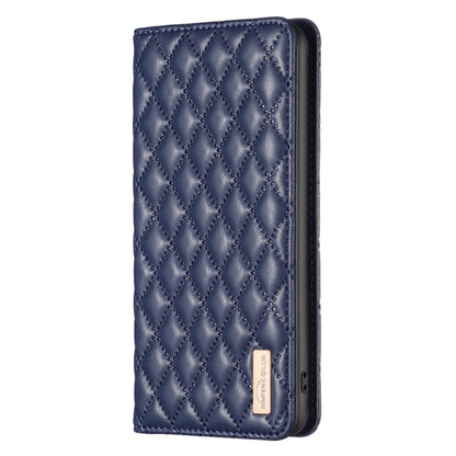 Diamond Lattice Magnetic Leather Flip Phone Case