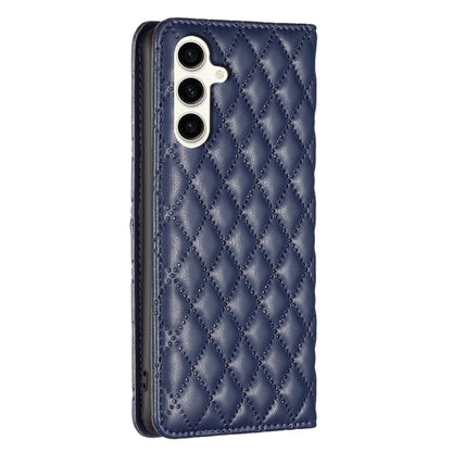 Diamond Lattice Magnetic Leather Flip Phone Case