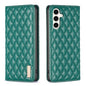 Diamond Lattice Magnetic Leather Flip Phone Case