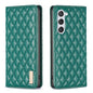 Diamond Lattice Magnetic Leather Flip Phone Case, For Samsung Galaxy S25 5G, For Samsung Galaxy S25+ 5G, For Samsung Galaxy S25 Ultra 5G, For Samsung Galaxy S24 FE 5G