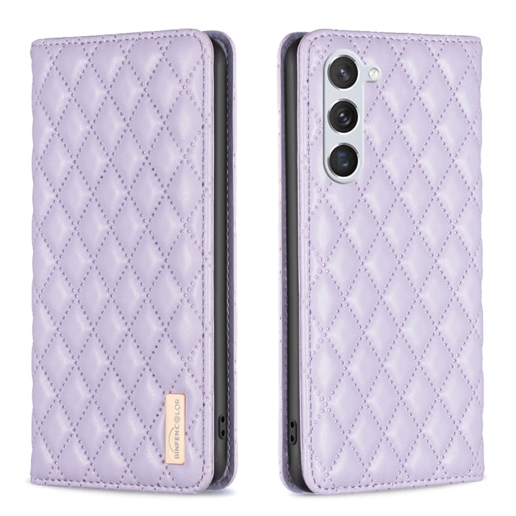 Diamond Lattice Magnetic Leather Flip Phone Case, For Samsung Galaxy S25 5G, For Samsung Galaxy S25+ 5G, For Samsung Galaxy S25 Ultra 5G, For Samsung Galaxy S24 FE 5G