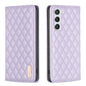 Diamond Lattice Magnetic Leather Flip Phone Case, For Samsung Galaxy S25 5G, For Samsung Galaxy S25+ 5G, For Samsung Galaxy S25 Ultra 5G, For Samsung Galaxy S24 FE 5G