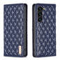 Diamond Lattice Magnetic Leather Flip Phone Case, For Samsung Galaxy S25 5G, For Samsung Galaxy S25+ 5G, For Samsung Galaxy S25 Ultra 5G, For Samsung Galaxy S24 FE 5G