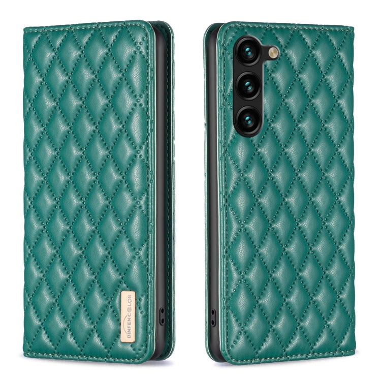 Diamond Lattice Magnetic Leather Flip Phone Case, For Samsung Galaxy S25 5G, For Samsung Galaxy S25+ 5G, For Samsung Galaxy S25 Ultra 5G, For Samsung Galaxy S24 FE 5G