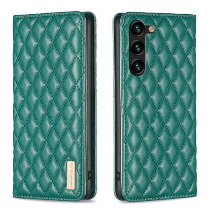 Diamond Lattice Magnetic Leather Flip Phone Case, For Samsung Galaxy S25 5G, For Samsung Galaxy S25+ 5G, For Samsung Galaxy S25 Ultra 5G, For Samsung Galaxy S24 FE 5G