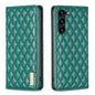 Diamond Lattice Magnetic Leather Flip Phone Case, For Samsung Galaxy S25 5G, For Samsung Galaxy S25+ 5G, For Samsung Galaxy S25 Ultra 5G, For Samsung Galaxy S24 FE 5G