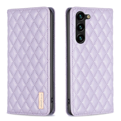 Diamond Lattice Magnetic Leather Flip Phone Case, For Samsung Galaxy S25 5G, For Samsung Galaxy S25+ 5G, For Samsung Galaxy S25 Ultra 5G, For Samsung Galaxy S24 FE 5G
