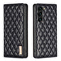 Diamond Lattice Magnetic Leather Flip Phone Case, For Samsung Galaxy S25 5G, For Samsung Galaxy S25+ 5G, For Samsung Galaxy S25 Ultra 5G, For Samsung Galaxy S24 FE 5G