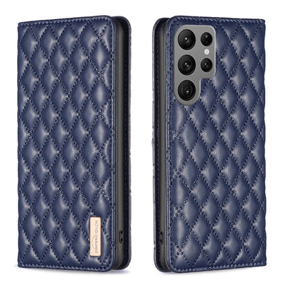 Diamond Lattice Magnetic Leather Flip Phone Case, For Galaxy S26 FE 5G, For Samsung Galaxy S25 5G, For Samsung Galaxy S25+ 5G, For Samsung Galaxy S25 Ultra 5G