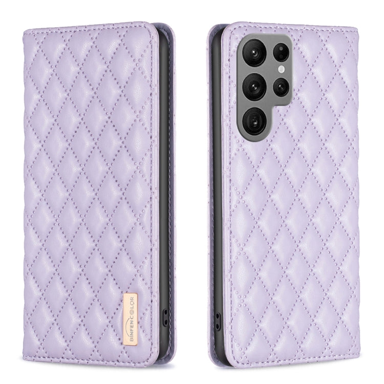 Diamond Lattice Magnetic Leather Flip Phone Case, For Samsung Galaxy S25 5G, For Samsung Galaxy S25+ 5G, For Samsung Galaxy S25 Ultra 5G, For Samsung Galaxy S24 FE 5G
