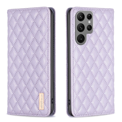 Diamond Lattice Magnetic Leather Flip Phone Case, For Samsung Galaxy S25 5G, For Samsung Galaxy S25+ 5G, For Samsung Galaxy S25 Ultra 5G, For Samsung Galaxy S24 FE 5G