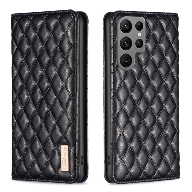 Diamond Lattice Magnetic Leather Flip Phone Case, For Samsung Galaxy S25 5G, For Samsung Galaxy S25+ 5G, For Samsung Galaxy S25 Ultra 5G, For Samsung Galaxy S24 FE 5G