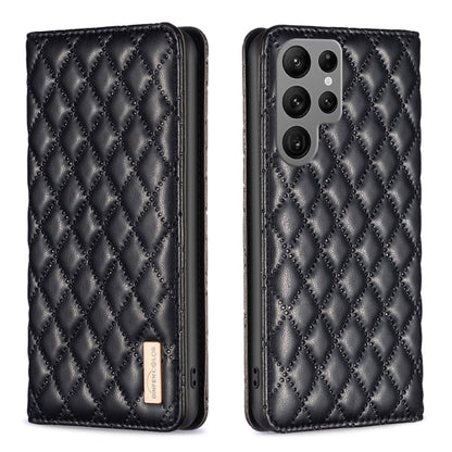Diamond Lattice Magnetic Leather Flip Phone Case, For Samsung Galaxy S25 5G, For Samsung Galaxy S25+ 5G, For Samsung Galaxy S25 Ultra 5G, For Samsung Galaxy S24 FE 5G