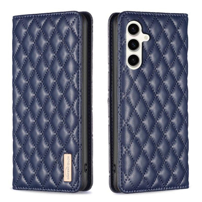 Diamond Lattice Magnetic Leather Flip Phone Case, For Galaxy S27+ 5G, For Galaxy S26 FE 5G, For Samsung Galaxy S25 5G, For Samsung Galaxy S25+ 5G