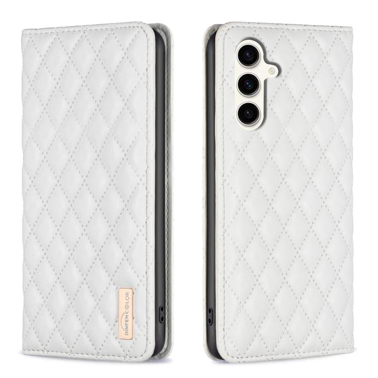 Diamond Lattice Magnetic Leather Flip Phone Case, For Galaxy S27+ 5G, For Galaxy S26 FE 5G, For Samsung Galaxy S25 5G, For Samsung Galaxy S25+ 5G