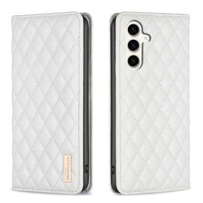Diamond Lattice Magnetic Leather Flip Phone Case, For Galaxy S27+ 5G, For Galaxy S26 FE 5G, For Samsung Galaxy S25 5G, For Samsung Galaxy S25+ 5G