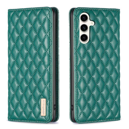 Diamond Lattice Magnetic Leather Flip Phone Case, For Galaxy S27+ 5G, For Galaxy S26 FE 5G, For Samsung Galaxy S25 5G, For Samsung Galaxy S25+ 5G
