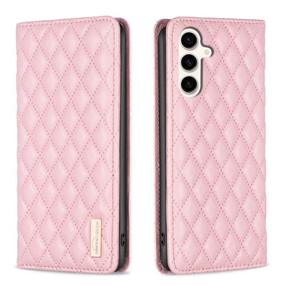 Diamond Lattice Magnetic Leather Flip Phone Case, For Galaxy S27+ 5G, For Galaxy S26 FE 5G, For Samsung Galaxy S25 5G, For Samsung Galaxy S25+ 5G