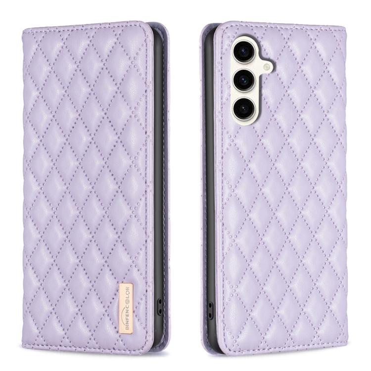 Diamond Lattice Magnetic Leather Flip Phone Case, For Galaxy S27+ 5G, For Galaxy S26 FE 5G, For Samsung Galaxy S25 5G, For Samsung Galaxy S25+ 5G