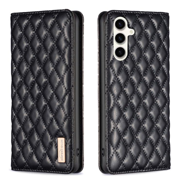 Diamond Lattice Magnetic Leather Flip Phone Case, For Galaxy S27+ 5G, For Galaxy S26 FE 5G, For Samsung Galaxy S25 5G, For Samsung Galaxy S25+ 5G