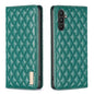 Diamond Lattice Magnetic Leather Flip Phone Case, For Galaxy S27+ 5G, For Galaxy S26 FE 5G, For Samsung Galaxy S25 5G, For Samsung Galaxy S25+ 5G