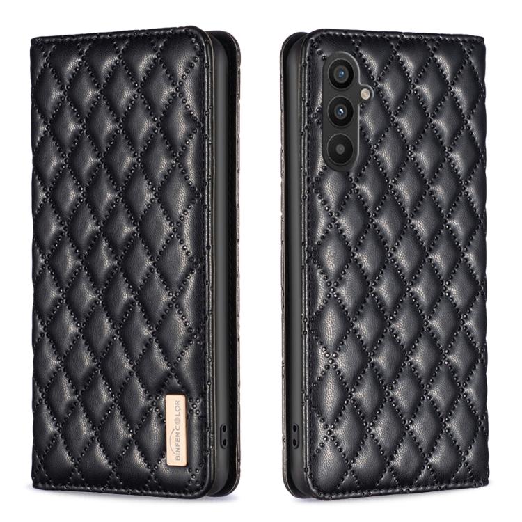 Diamond Lattice Magnetic Leather Flip Phone Case, For Galaxy S27+ 5G, For Galaxy S26 FE 5G, For Samsung Galaxy S25 5G, For Samsung Galaxy S25+ 5G