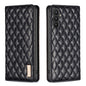 Diamond Lattice Magnetic Leather Flip Phone Case, For Galaxy S27+ 5G, For Galaxy S26 FE 5G, For Samsung Galaxy S25 5G, For Samsung Galaxy S25+ 5G