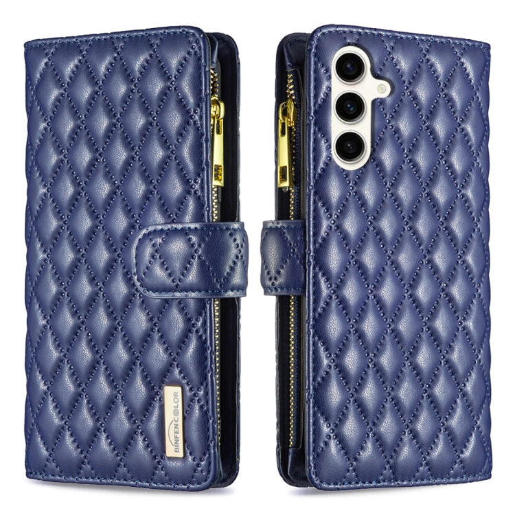 Diamond Lattice Zipper Wallet Leather Flip Phone Case