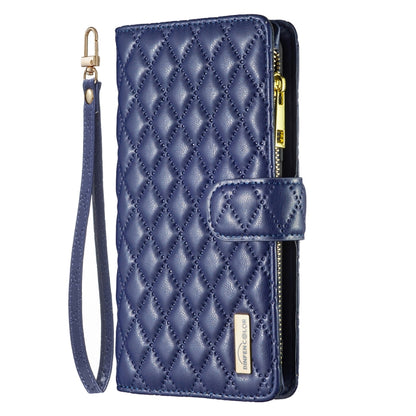 Diamond Lattice Zipper Wallet Leather Flip Phone Case