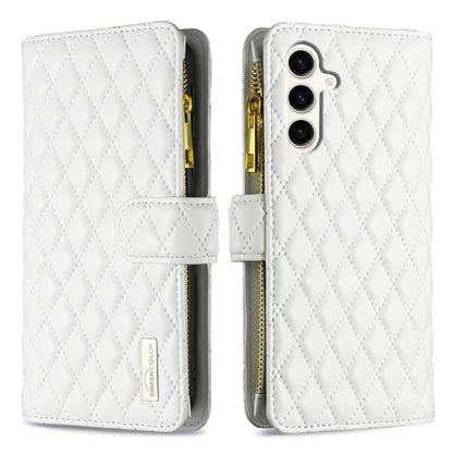 Diamond Lattice Zipper Wallet Leather Flip Phone Case