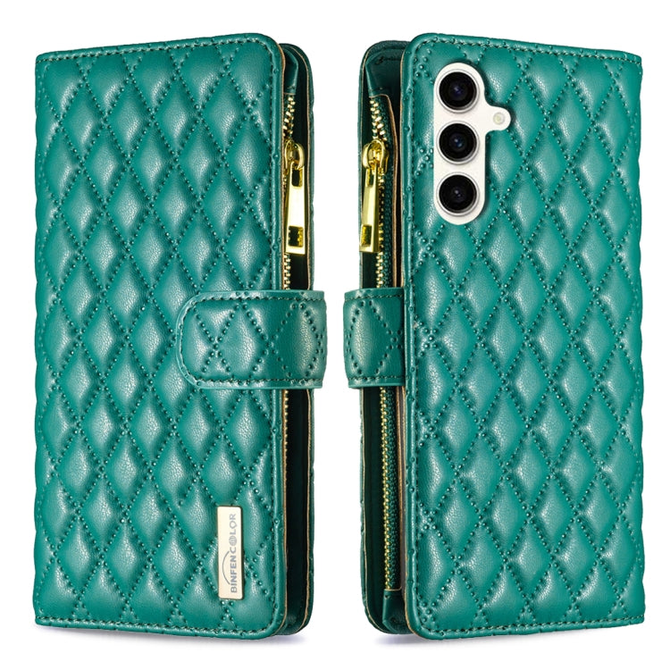 Diamond Lattice Zipper Wallet Leather Flip Phone Case