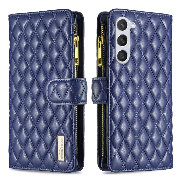 Diamond Lattice Zipper Wallet Leather Flip Phone Case, For Samsung Galaxy S25 5G, For Samsung Galaxy S25+ 5G, For Samsung Galaxy S25 Ultra 5G, For Samsung Galaxy S24 FE 5G