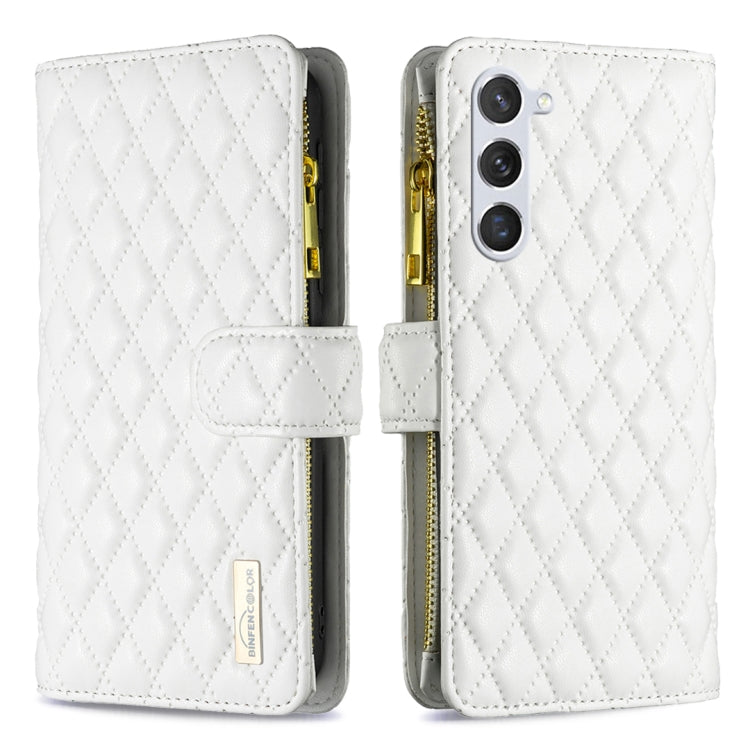Diamond Lattice Zipper Wallet Leather Flip Phone Case, For Samsung Galaxy S25 5G, For Samsung Galaxy S25+ 5G, For Samsung Galaxy S25 Ultra 5G, For Samsung Galaxy S24 FE 5G