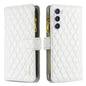 Diamond Lattice Zipper Wallet Leather Flip Phone Case, For Galaxy S26 FE 5G, For Samsung Galaxy S25 5G, For Samsung Galaxy S25+ 5G, For Samsung Galaxy S25 Ultra 5G