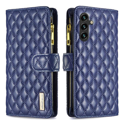 Diamond Lattice Zipper Wallet Leather Flip Phone Case, For Galaxy S26 FE 5G, For Samsung Galaxy S25 5G, For Samsung Galaxy S25+ 5G, For Samsung Galaxy S25 Ultra 5G