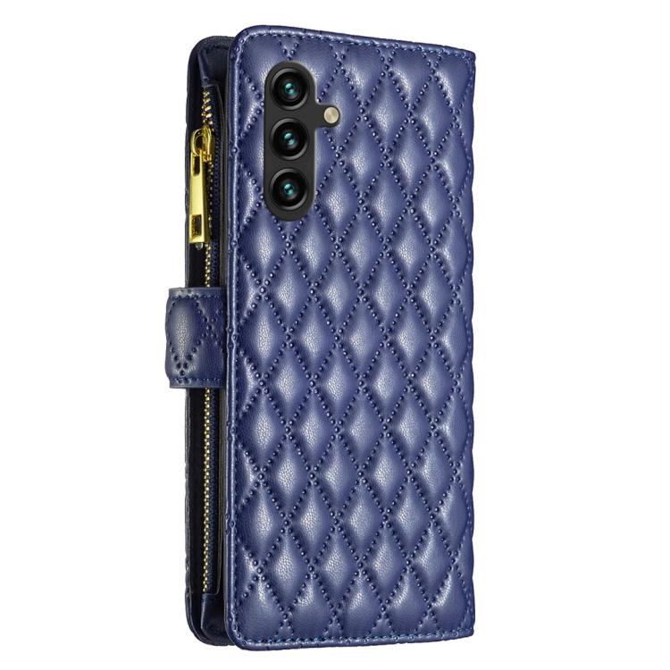 Diamond Lattice Zipper Wallet Leather Flip Phone Case, For Galaxy S26 FE 5G, For Samsung Galaxy S25 5G, For Samsung Galaxy S25+ 5G, For Samsung Galaxy S25 Ultra 5G