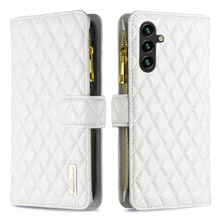 Diamond Lattice Zipper Wallet Leather Flip Phone Case, For Galaxy S26 FE 5G, For Samsung Galaxy S25 5G, For Samsung Galaxy S25+ 5G, For Samsung Galaxy S25 Ultra 5G