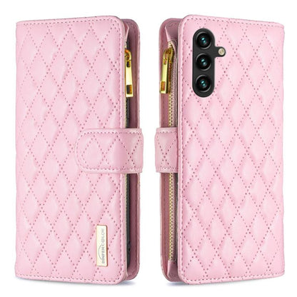 Diamond Lattice Zipper Wallet Leather Flip Phone Case, For Galaxy S26 FE 5G, For Samsung Galaxy S25 5G, For Samsung Galaxy S25+ 5G, For Samsung Galaxy S25 Ultra 5G