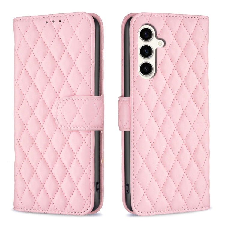 Diamond Lattice Wallet Flip Leather Phone Case, For Samsung Galaxy S25+ 5G, For Samsung Galaxy S25 Ultra 5G, For Samsung Galaxy S24 FE 5G