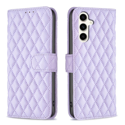Diamond Lattice Wallet Flip Leather Phone Case, For Samsung Galaxy S25+ 5G, For Samsung Galaxy S25 Ultra 5G, For Samsung Galaxy S24 FE 5G