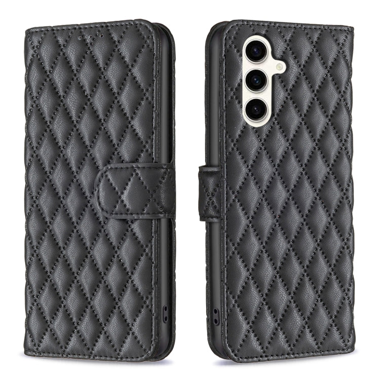 Diamond Lattice Wallet Flip Leather Phone Case