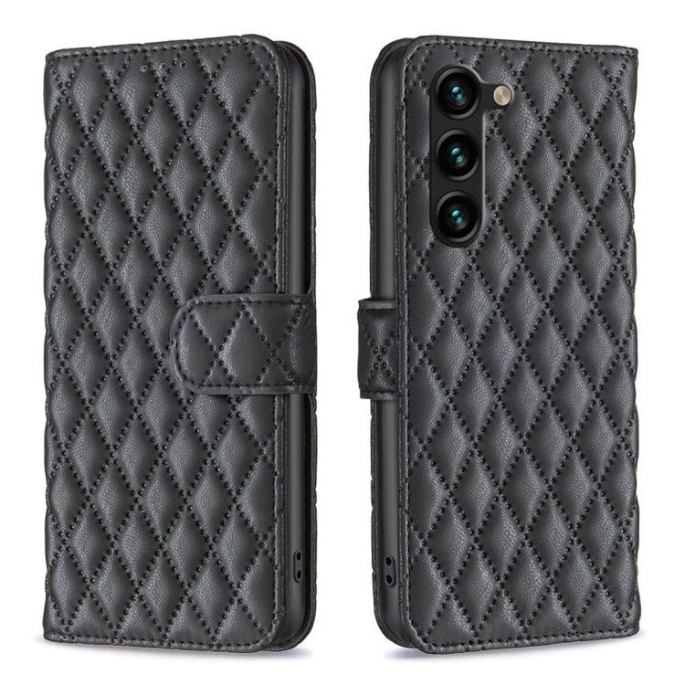 Diamond Lattice Wallet Flip Leather Phone Case