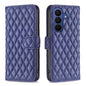 Diamond Lattice Wallet Flip Leather Phone Case