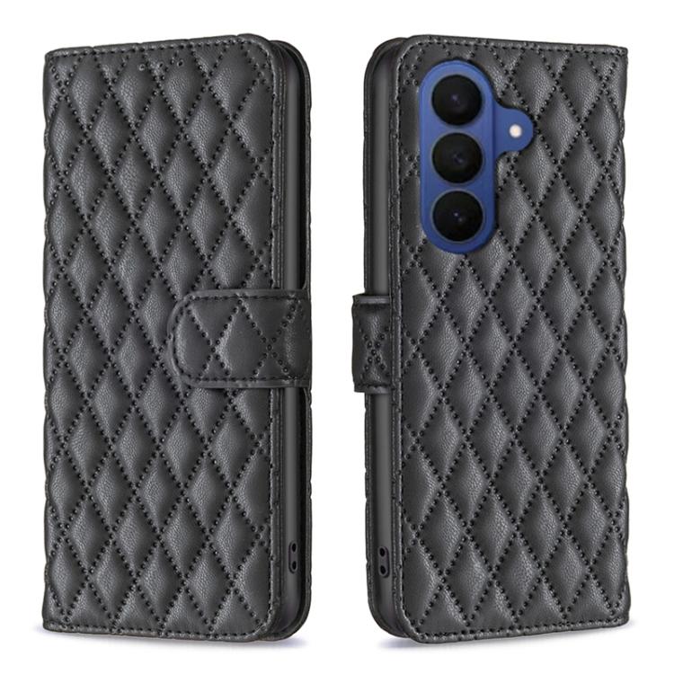 Diamond Lattice Wallet Flip Leather Phone Case