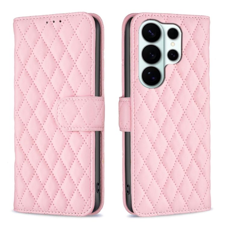 Diamond Lattice Wallet Flip Leather Phone Case, For Samsung Galaxy S26+ 5G, For Samsung Galaxy S26 Ultra 5G, For Samsung Galaxy S26 5G, For Samsung Galaxy S25 5G