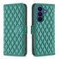 Diamond Lattice Wallet Flip Leather Phone Case, For Samsung Galaxy S26+ 5G, For Samsung Galaxy S26 Ultra 5G, For Samsung Galaxy S26 5G, For Samsung Galaxy S25 5G